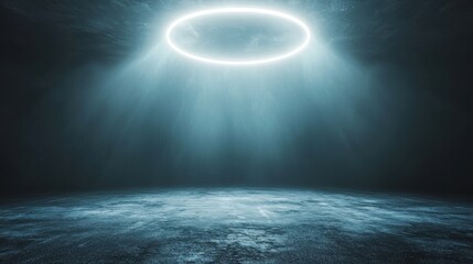 Poster - Ethereal halo illuminating the darkness creating a mystical and dreamlike atmosphere for a unique visual experience