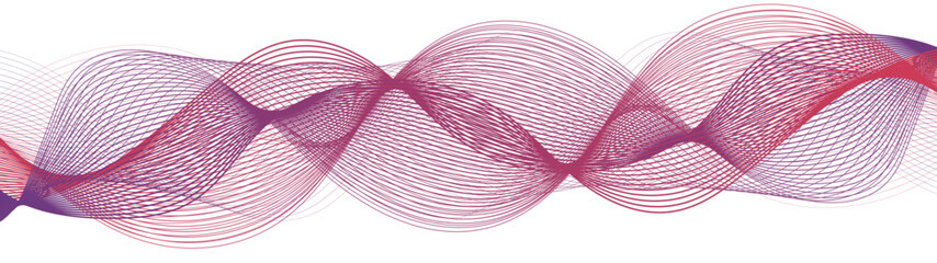 Leinwandbilder - Abstract multicolor gradient wave lines with twisted curve lines and blend effect. Frequency sound wave & gradient lines. Dynamic flowing wave lines design element. Futuristic technology wave pattern