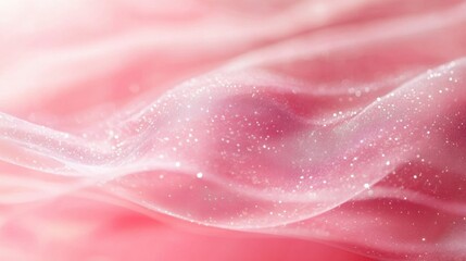 Poster - Delicate pink fabric with shimmering glitter creates a soft and dreamy texture for romantic backgrounds and elegant designs
