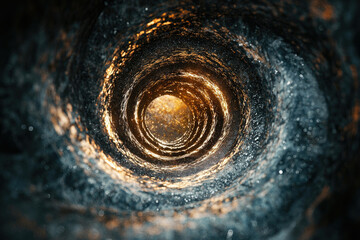 Poster - A swirling vortex of cosmic dust and energy, a mesmerizing journey into the heart of a nebula.
