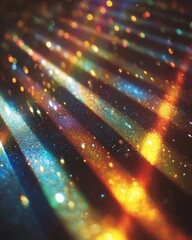 Poster - Abstract light burst with vibrant color spectrum and bokeh effect creating a magical dreamy atmosphere for festive season