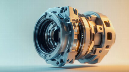 Poster - Precision Mechanism: A detailed, photorealistic shot showcasing the intricate workings of a complex mechanism, highlighting the elegance of industrial design and engineering.