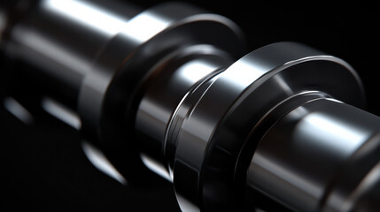 Poster - precision engineering in focus: a close-up shot of a precisely crafted metallic component, with glea