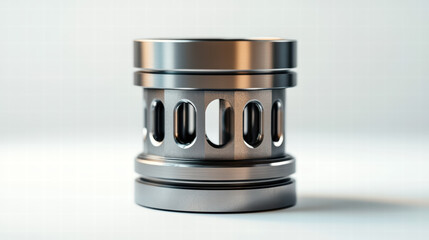 Poster - industrial component: a close-up shot showcases a meticulously crafted industrial component, exuding