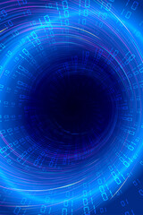 Poster - 01 Digital composition spiral whirlpool Internet technology big data background
