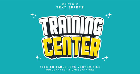 Poster - Editable text style effect - Training Center text style theme.