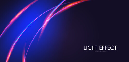 Wall Mural - Abstract motion light effect. Energy power design. Blue and gold, red light