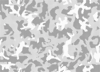 Aufkleber - Abstract halftone seamless camouflage pattern. Repeating digital dotted hexagonal camo military texture background. Abstract modern fabric textile ornament. Vector illustration.