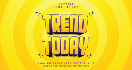 Poster - Editable text style effect - Trend Today text style theme.