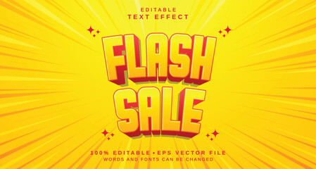 Poster - Editable text style effect - Flash Sale text style theme.