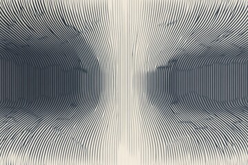 Aufkleber - Subtle three-dimensional optical illusion created by elegant parallel lines in soft monochrome shades
