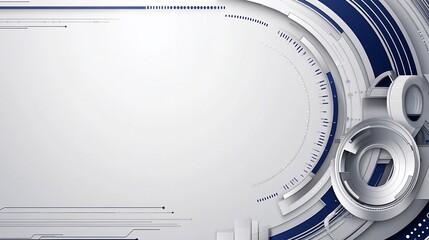 Poster - Modern Technological Background with Circular Elements and Streamlined Design