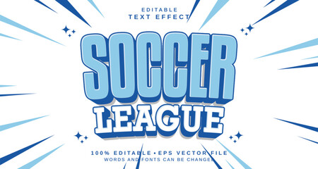 Aufkleber - Editable text style effect - Soccer League text style theme.