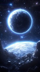 Wall Mural - Planets in space, cosmic view
