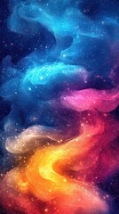 Wall Mural - Colorful nebulae in space