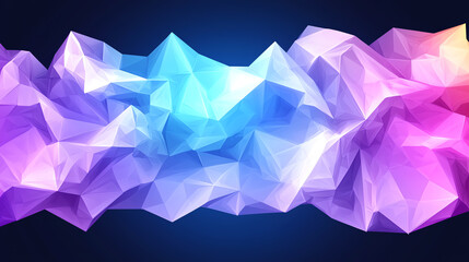 Poster - A vibrant, abstract background featuring colorful, geometric shapes in a stunning blend of blues and purples.