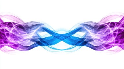 Poster - A vibrant swirl of colorful waves in shades of blue and pink, creating a dynamic and modern abstract design for creative use.