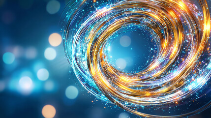 Poster - A vibrant swirl of light and color, creating a mesmerizing abstract design perfect for digital backgrounds or artistic projects.