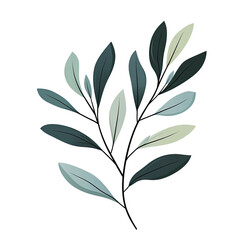 Poster - Delicate, stylized foliage design