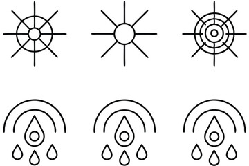 Poster - Infrared Radiation Line Art Detailed Sketch for Research Illustration  