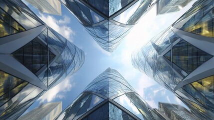 Poster - Futuristic Architectural Patterns with Morphing Structures in Skyscrapers