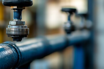 Aufkleber - Detailed view of a valve mechanism used in industrial piping systems to regulate fluid flow and pressure : Generative AI
