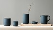 © milenialdesastudio - Modern ceramic collection on light wood
