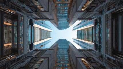 Poster - Futuristic Architectural Patterns Morphing in Urban Environment