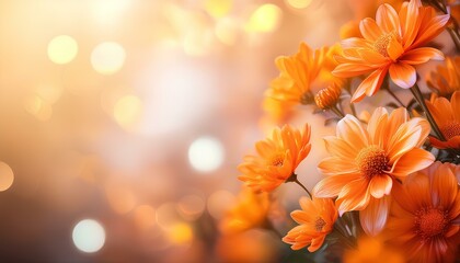 Aufkleber - orange flowers background