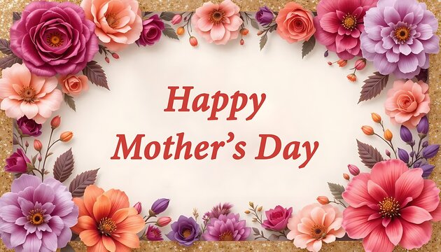 Happy Mother's Day greeting card design.