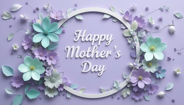 Happy Mother's Day greeting card design.