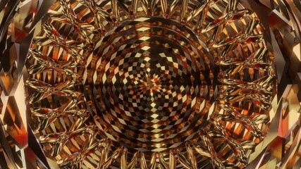 Wall Mural - Abstract background 3D animation shiny glass and metal reflective objects movement rotation play of light.