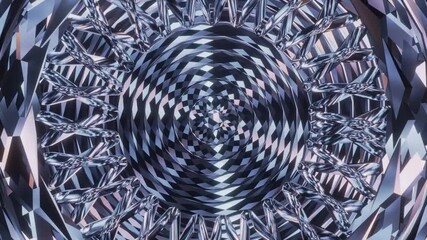 Wall Mural - Abstract background 3D animation shiny glass and metal reflective objects movement rotation play of light.