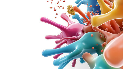 Poster - Dynamic color splash action abstract art digital creation isolated background artistic viewpoint vibrant concepts