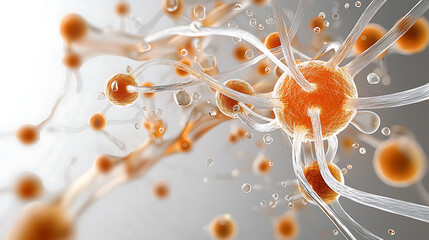 Poster - Exploring neural networks in a digital lab science visualization abstract concept futuristic environment close-up shot