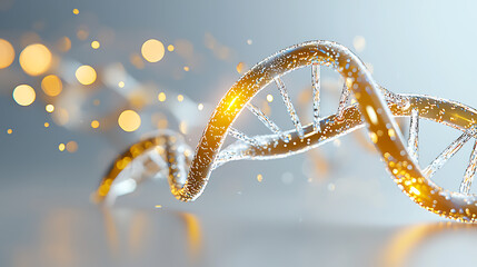 Poster - Scientific discovery of dna structure laboratory 3d render abstract close-up genetics