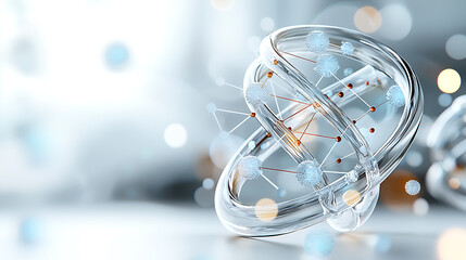 Poster - Exploring quantum innovations laboratory digital art futuristic close-up science and technology evolution