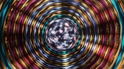 Wall Mural - Abstract background 3D animation shiny glass and metal reflective objects movement rotation play of light.