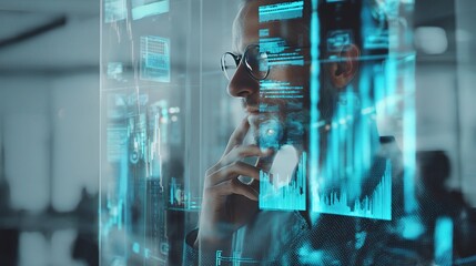 Poster - Professional Data Analysis with Double Exposure in Finance Field