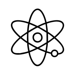 Poster - atom symbol vector illustration for science education and physics concepts in graphic design project