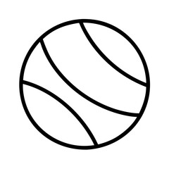 Poster - Basketball outline vector graphic for sports equipment and recreation design resources and athletic illustrations