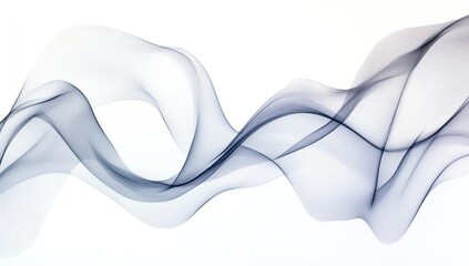 Wall Mural - abstract flowing smoke effect lines in a soft and elegant display