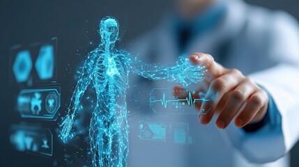 Poster - Futuristic Doctor Using Holographic Medical Scanning Technology