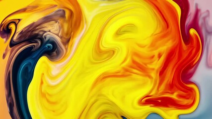 Poster - Colorful abstract art blending shades and patterns in a visually stunning display of creativity and beauty, four color abstract video that produces beauty