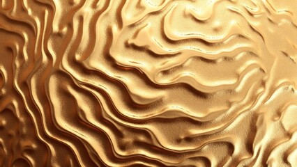 Fototapete - Dynamic ripple effects on metallic gold and copper surfaces with varied textures and patterns