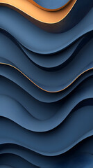 Poster - Abstract Blue and Orange Wave Pattern Background
