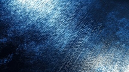 Poster - A metallic blue background with a brushed texture, reflecting light to create a sleek and industrial look.