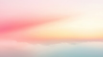 Poster - A misty, blurred gradient in soft pastel tones, creating a dreamy and soothing effect, reminiscent of a gentle sunrise
