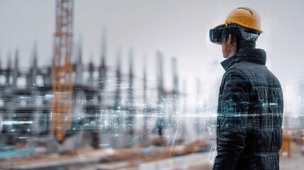 Poster - Civil Engineer Utilizing Virtual Reality in Modern Construction Site