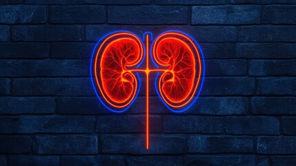 Poster - nephrologist concept. A futuristic kidney dialysis wearable device symbolizing medical innovation